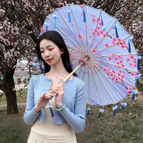 花瓣流苏伞演出表演油纸伞道具伞旗袍走秀油纸伞古典伞绸布拍照伞