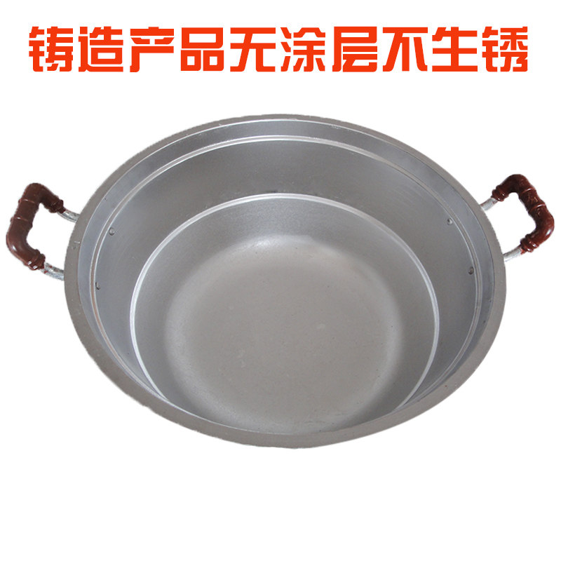 家用商用加厚耐用老式铸造铝蒸锅双层篦子蒸馒头锅口径32-44厘米