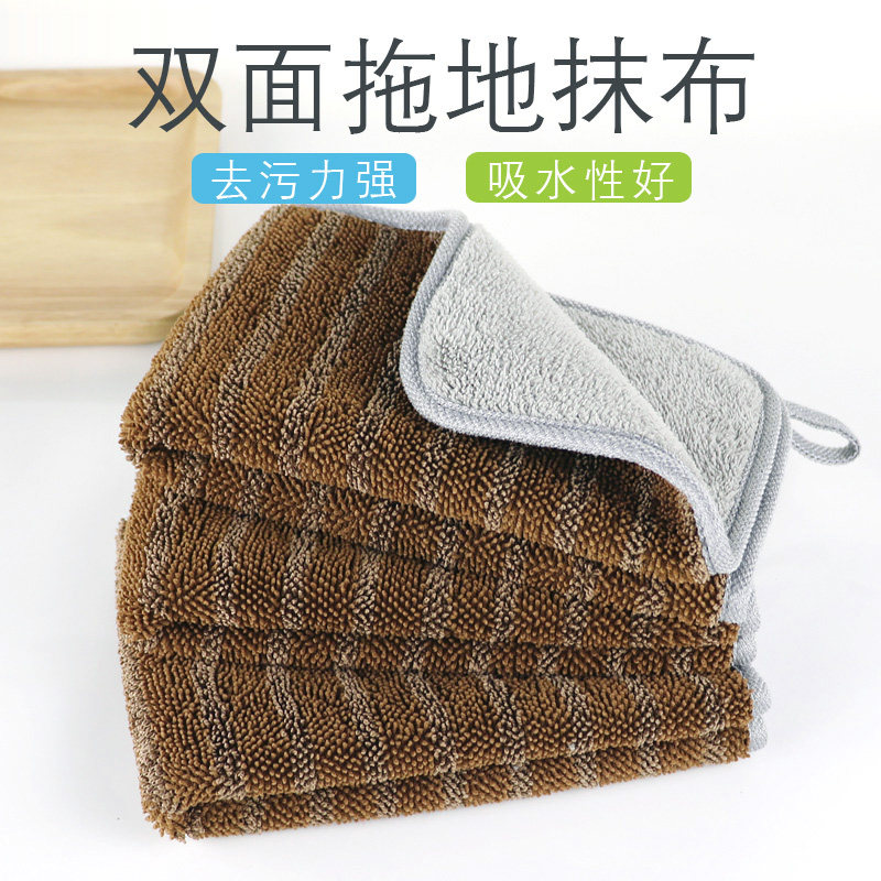 夹板拖把布拖地布懒人毛巾替换布双面加厚家用拖布平板拖把头夹固图片