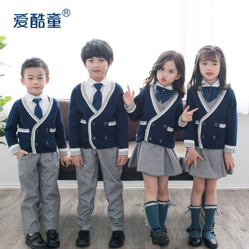 幼儿园园服秋冬季礼服校服中小学生班服钢琴演奏服四件套入园套装