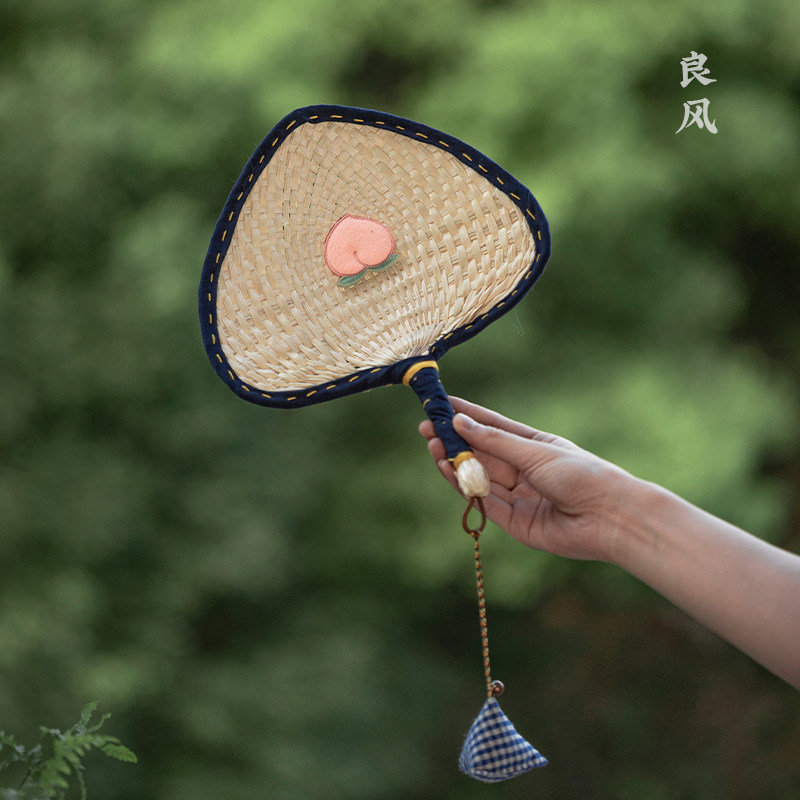 手工编织蒲扇老式包边家用大藤扇夏日纳凉便携随身宝宝婴儿小扇子