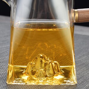 品德坊 木把玻璃公道杯 茶漏套装茶海单个高档公杯加厚耐热分茶器