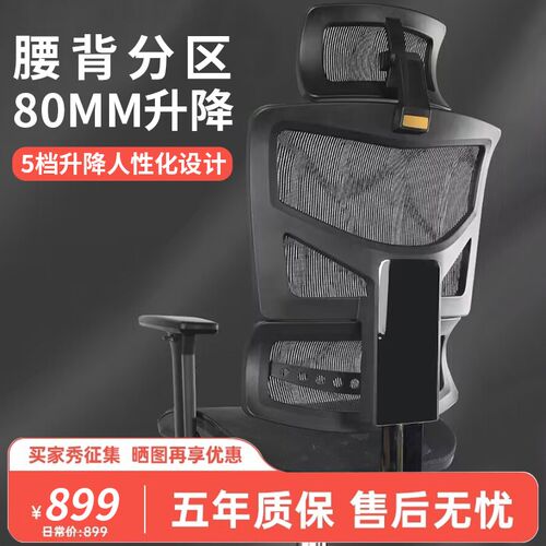 高端人体工学椅子护腰椅电脑椅家用舒适久坐办公椅老板书房座椅子