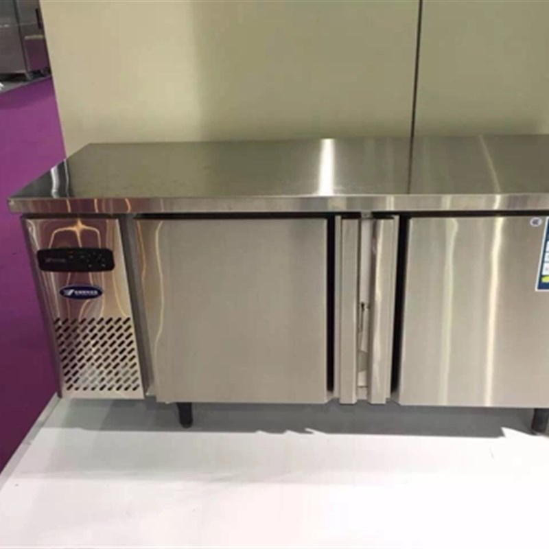 银都奶茶店设备全套水吧台不锈钢操作台冷冻柜商用冷藏工作台冰柜