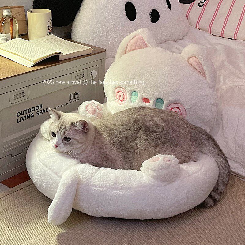 猫窝冬季保暖宠物床猫窝小型犬狗床垫子深度睡眠冬天宠物沙发小型