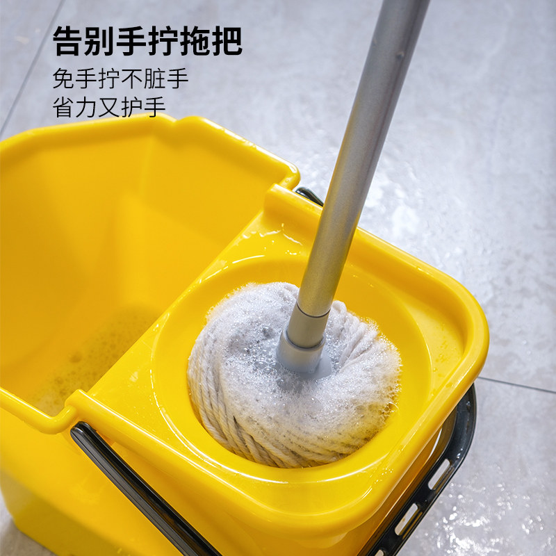卧室家务清洁长柄棉纱水拖套装客厅家用传统老式拧水墩布拖地拖把