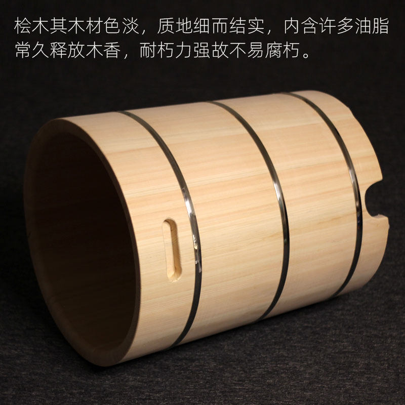 桧木洗脚木桶泡脚桶可排水家用定制泡脚木桶无油漆洗脚桶高深桶