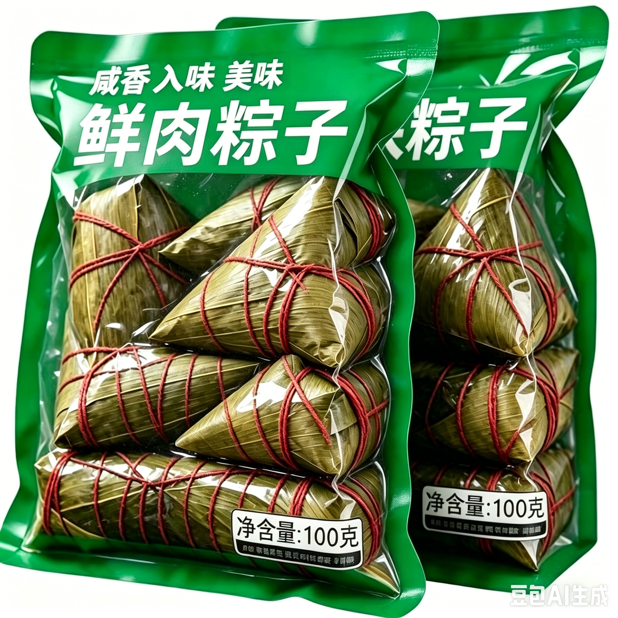 【现做现发】鲜肉粽子真空包装100g/个袋装早餐速食手工制作肉粽