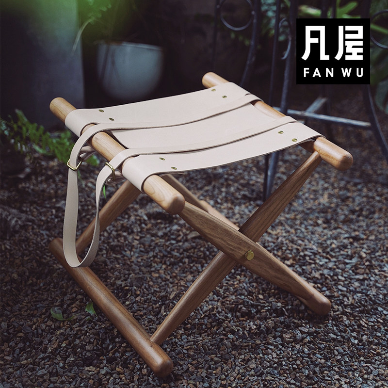 凡屋 锦鲤马扎 实木便携折叠凳户外凳子小板凳椅子家用挂墙儿童
