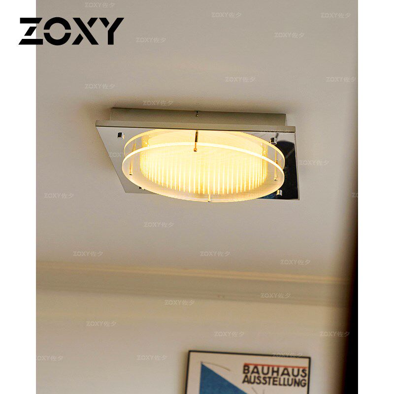 zoxy中古包豪斯灯具卧室灯吸顶灯客厅书房护眼创意设计感复古LED