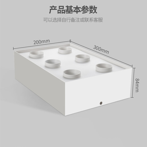 LED吸顶斗胆灯 六头方灯无主灯极简客厅灯具 铝合金射灯筒灯全光