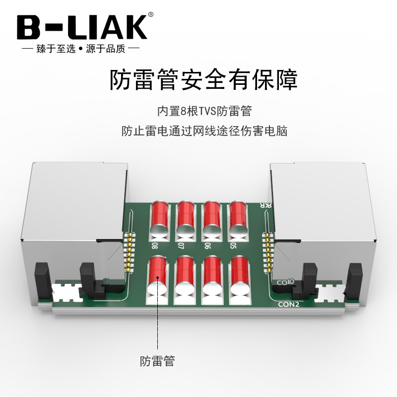 网线对接头RJ45网络直通头网线延长连接器双通头防雷防水防尘