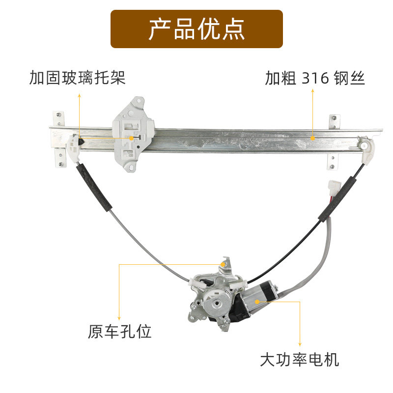 适用东风帅客汽车电动玻璃升降器总成车窗升降配件摇窗机改装