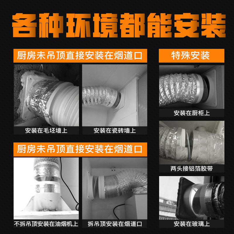 公共烟道止回阀通用回烟逆止阀厨房抽油烟机止逆阀家用防烟宝密封