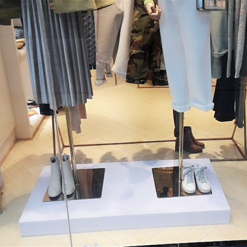 特色馆橱窗模特展示台地台流水展示架服装店方形底座装饰衣服展品