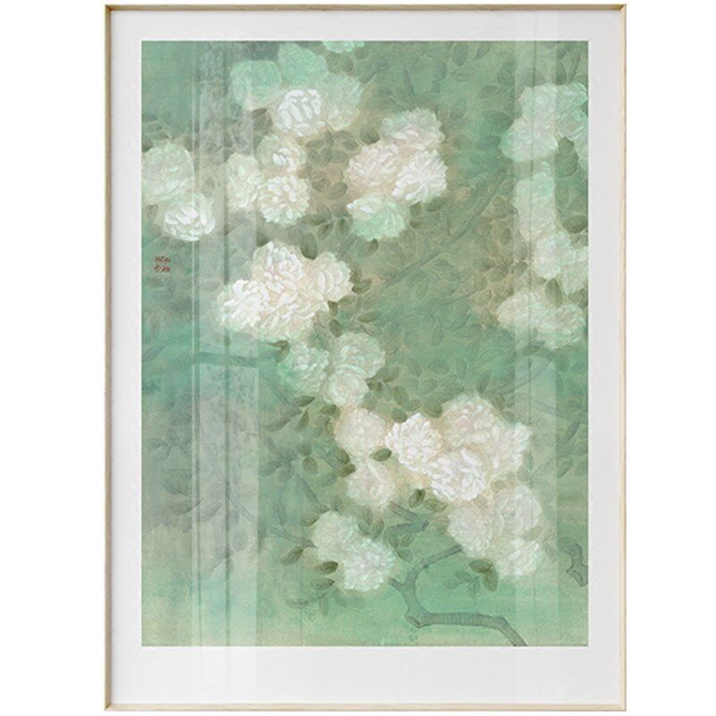 三小姐 艺术家客厅装饰画玄关竖版大幅挂画签约背景墙壁画李定做