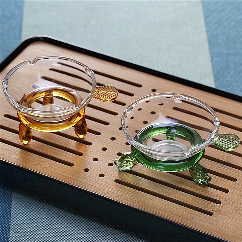 玻璃茶漏茶滤创意茶道配件家用耐热过滤器托架公道杯功夫茶具套装图片