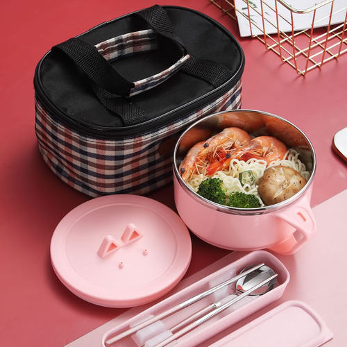 学生专用圆型饭盒女不锈钢食堂打饭神器带盖子防烫易清洗大中小学
