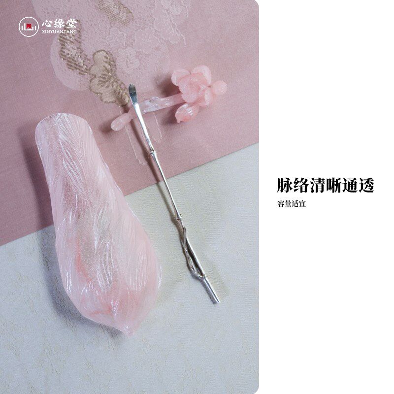 小白茶具//心缘堂琉璃茶则粉彩绿合一茶则茶拨搁置茶则三件套琉璃