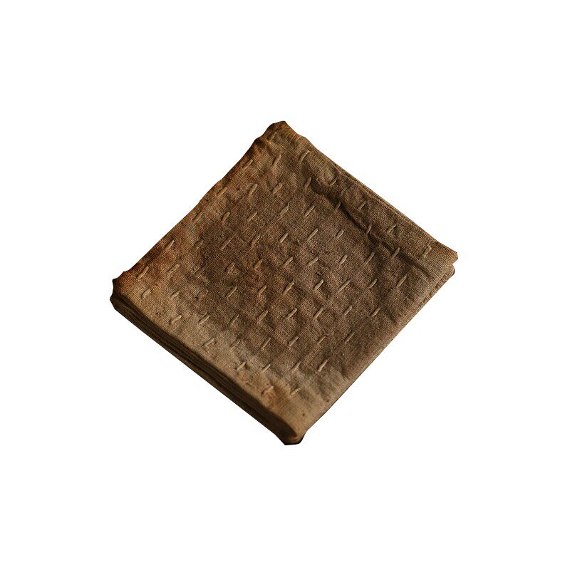 白古布手织老布刺子绣手工织布 三折紫砂壶茶巾茶垫防烫杯垫可养