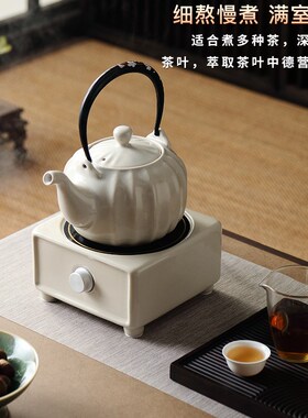 家用草木灰煮茶壶炭火烧水壶泡茶煮茶器明火电陶S炉陶壶提梁壶单