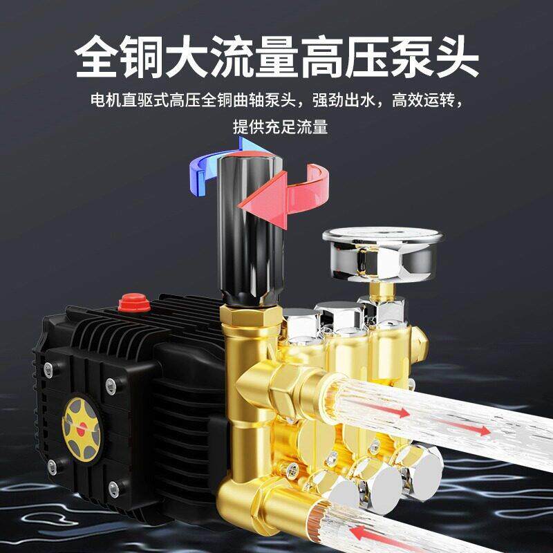 易马商用洗机压水枪机家用清洗机22v电0动车下水管182道疏通水老