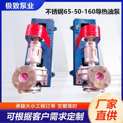 不锈钢65-50-160导热油泵离心泵管道输送泵热油锅炉循环泵温泵