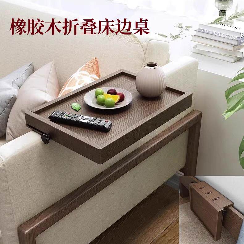 上铺悬空床架卡床头柜可折叠架上铺床边打孔小桌置物架板靠免背板