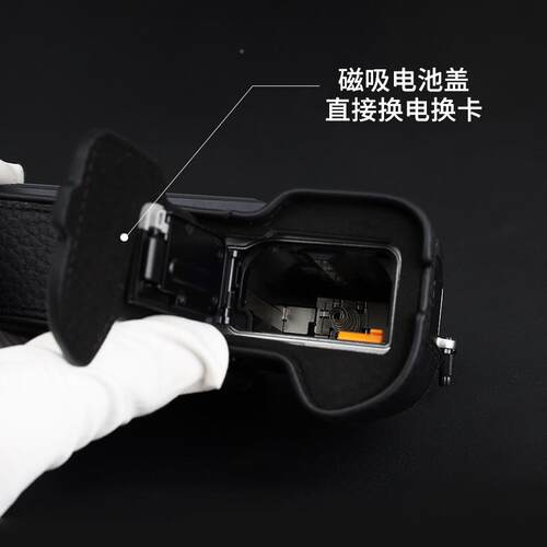 富士Xt5真保护套Xt50 X100Vi皮相SQL机古手柄包覆无摔反光镜防底