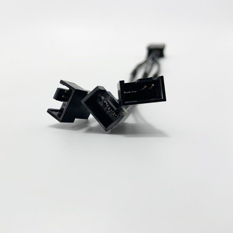 GPU PCIE 显卡8P母转3个12V  小4PIN/小3PIN风扇一分三转接线电源