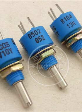 TOCOS RV10Y 5K 2K 500欧1K 20K 50K 10K 100K 柄15S 电位器 蓝尖