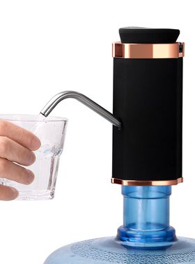 拜杰智能电动抽水器USB线充电饮水桶吸水器饮水机桶上水器双泵