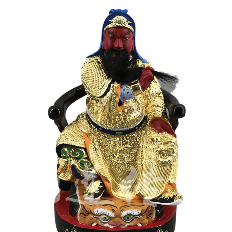 木雕人物神像关公武财神关帝圣君关二爷香樟木精雕九莲木雕精品