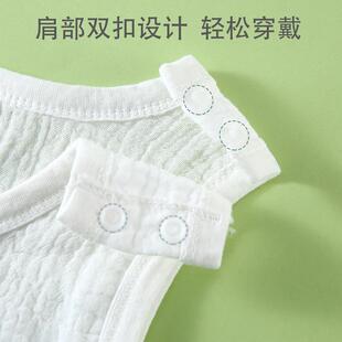 新生婴儿肚兜夏季薄款半背衣夏天男女宝宝儿童连体衣背心睡袋衣服