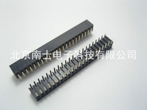 优质 镀金 2*22P 44PIN 侧插 双排母座 排针插座 间距2.0MM 弯脚