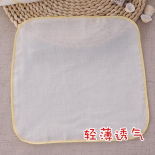 6条薄款纱布口水巾纯棉宝宝手帕新生儿洗脸巾柔软毛巾双层小方巾