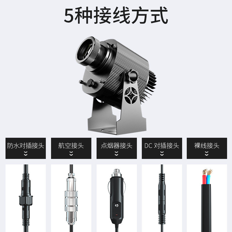 图案广告logo定制12/24/36/48/80伏车载式便携移文字投光灯室内户