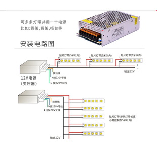 led12V低压24V灯带高亮暗槽贴片光带展柜恒压可控硅0-10v调光灯带