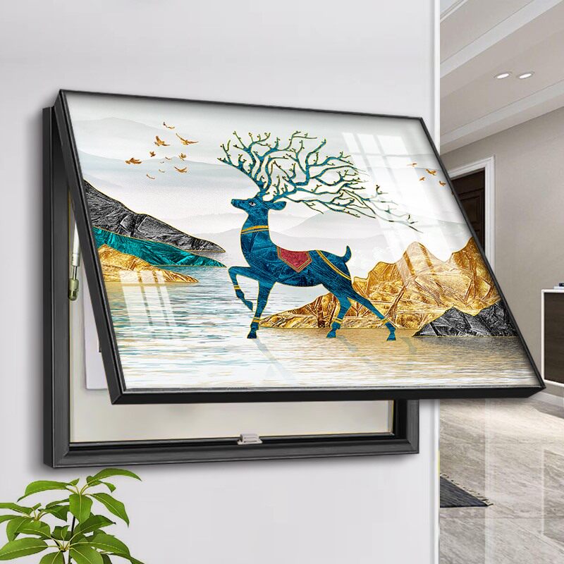轻奢电表箱装饰画简约遮挡总开关插座电闸盒壁画软装免打孔饭厅画
