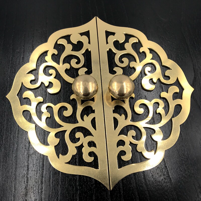 纯铜拉手中式家具明清五金配件中式橱柜门仿古铜衣柜黄铜复古把手