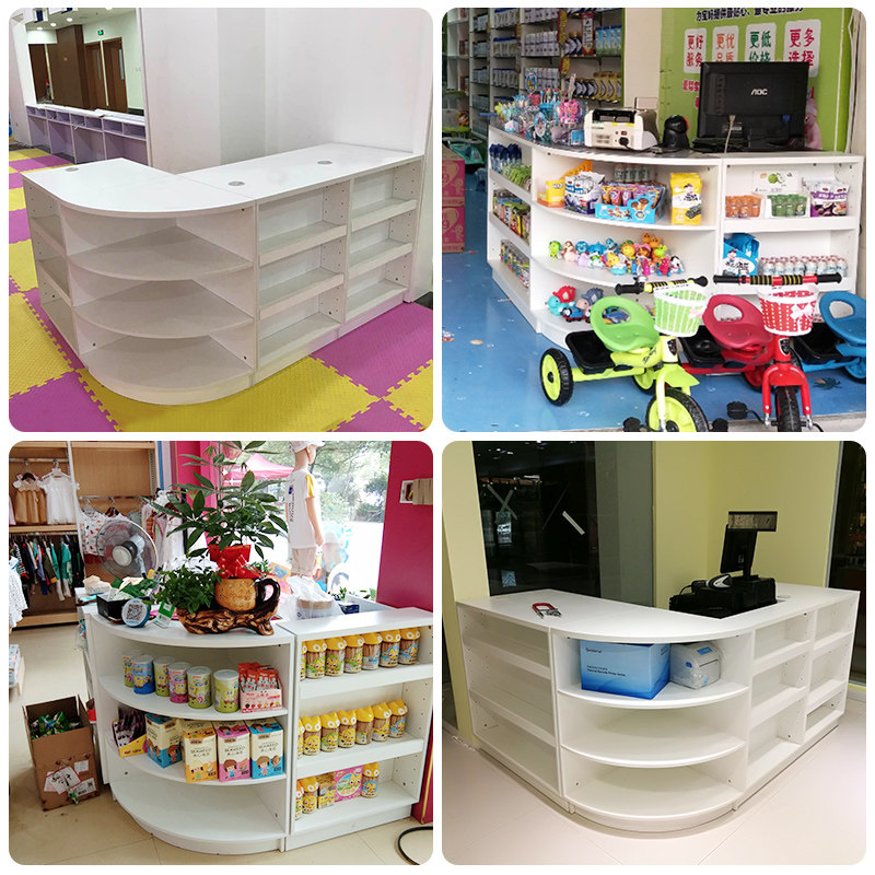 母婴店收银台超市店铺小型水果店文具化妆品店便利店转角收银柜台