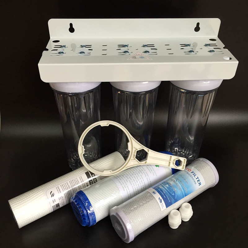 10寸三级3级直饮净水器家用厨房自来水过滤器 4分管道前置滤水器
