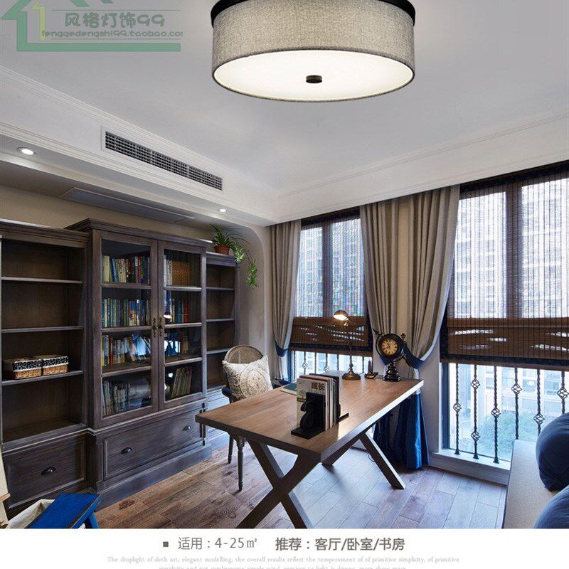 美式卧室吸顶灯餐厅灯玄关走廊过道创意简约书房温馨新中式吸顶灯
