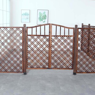 花园栅栏门庭院围栏木门小篱笆装饰门户外防腐实木护栏小门网格门