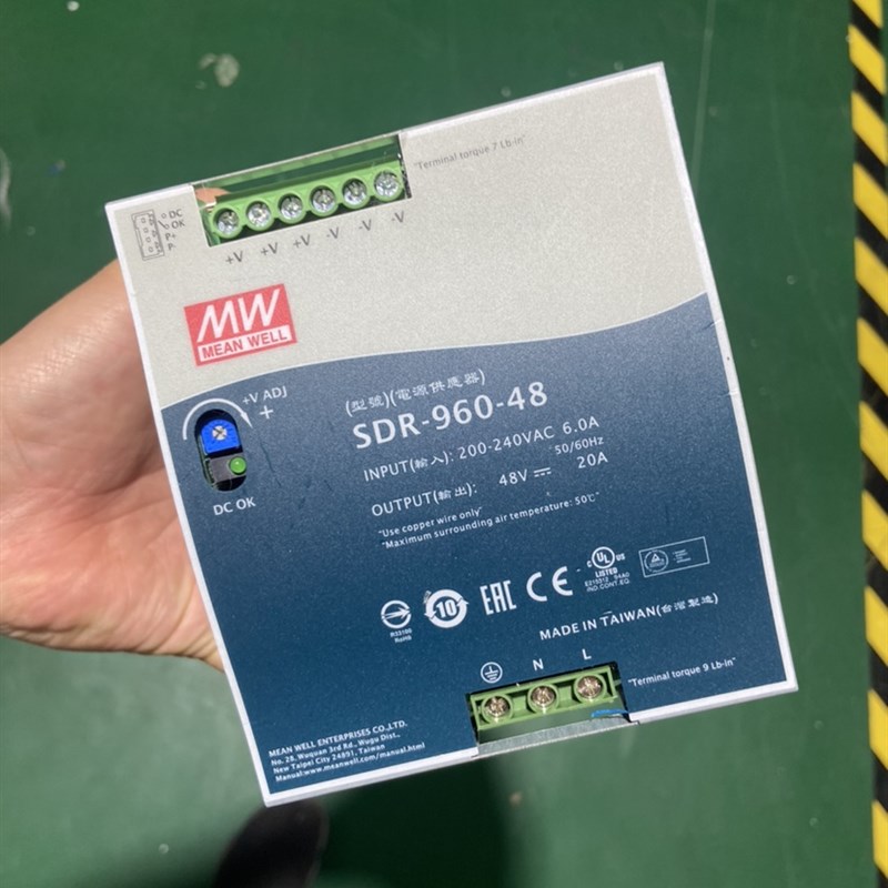 明纬SDR-960-48 明纬导轨电源960W48V20A 台湾明纬正品货二手拆机