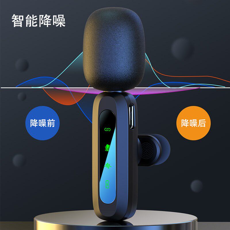 台式电脑专用直播领夹麦克风无线一拖二教师上课降噪usb笔记本机