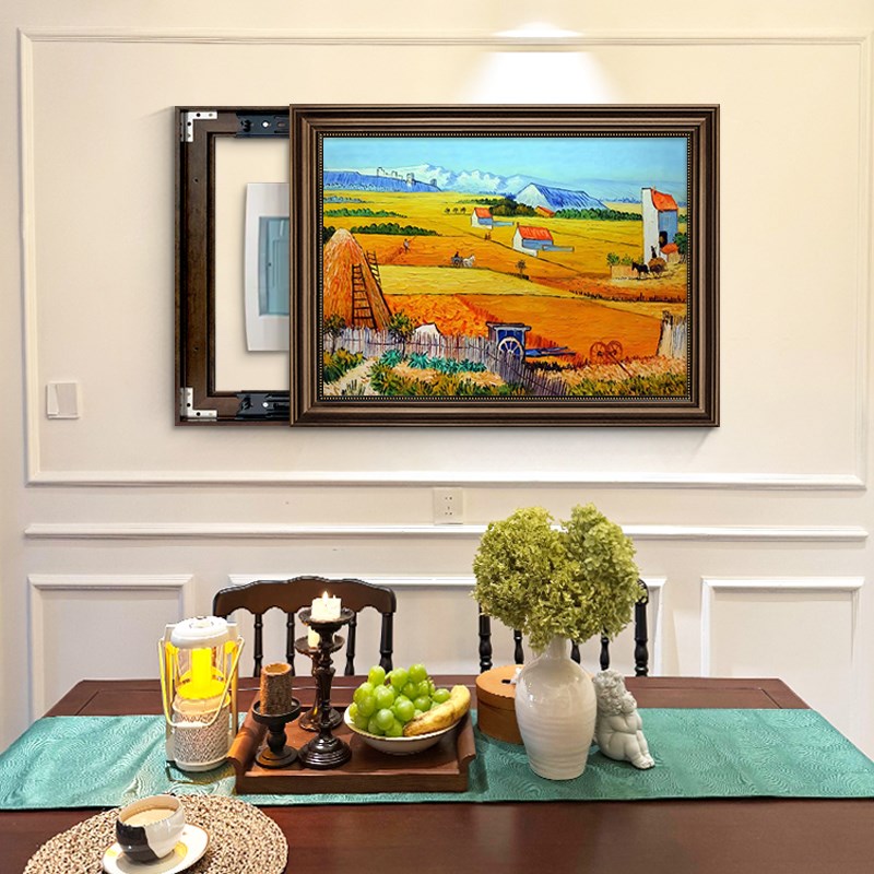 丰收油画电表箱装饰画配电箱遮挡挂画电源总开关壁画高级感免打孔