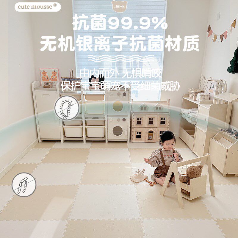 儿童爬行垫泡沫拼接地垫婴儿爬爬垫加厚宝宝家用通铺儿童房无甲醛