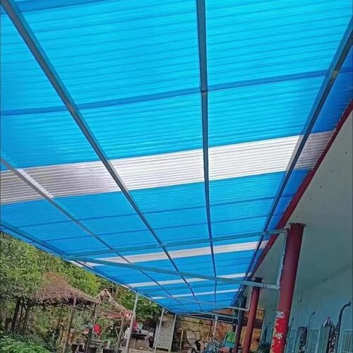 小波浪透明采光瓦塑料屋顶玻璃钢纤维瓦雨棚阳光房隔热防晒挡雨瓦