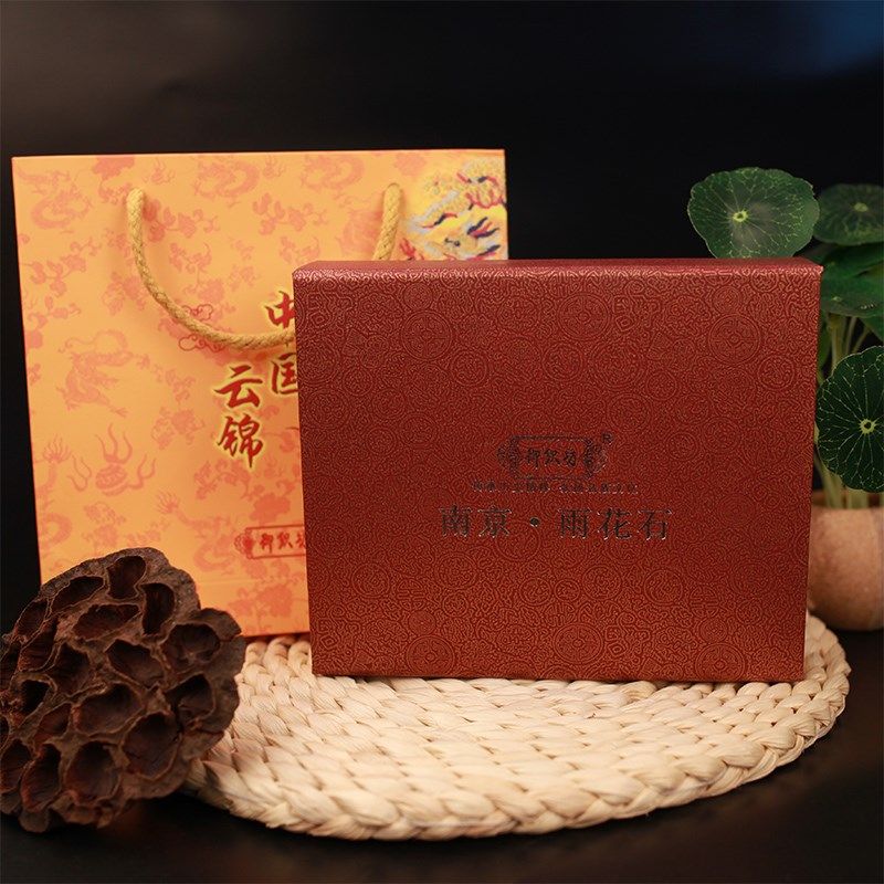 南京地方特色工艺品 天然雨花石镇纸 出国礼品送老外商务会议礼物